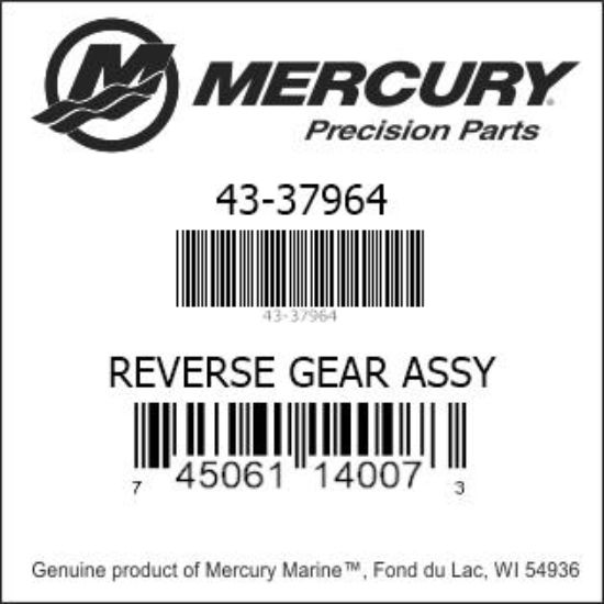 Bar codes for Mercury Marine part number 43-37964