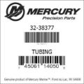 Bar codes for Mercury Marine part number 32-38377