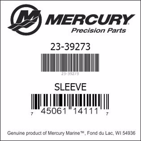 Bar codes for Mercury Marine part number 23-39273