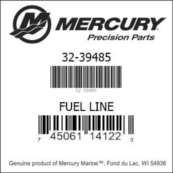 Bar codes for Mercury Marine part number 32-39485