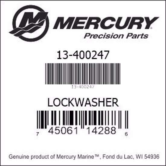 Bar codes for Mercury Marine part number 13-400247
