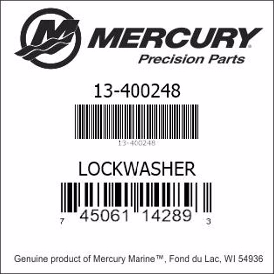 Bar codes for Mercury Marine part number 13-400248