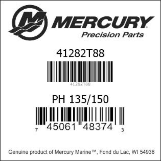Bar codes for Mercury Marine part number 41282T88
