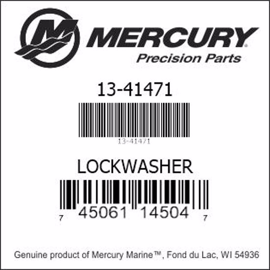 Bar codes for Mercury Marine part number 13-41471