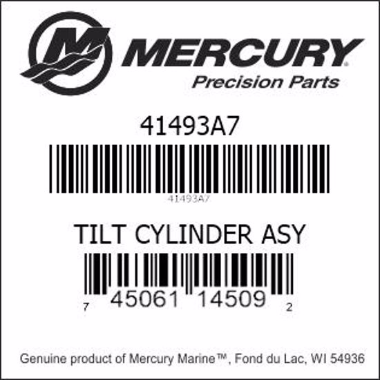 Bar codes for Mercury Marine part number 41493A7