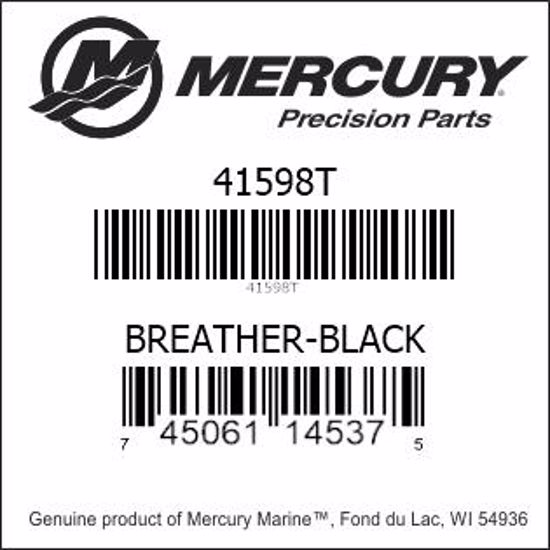 Bar codes for Mercury Marine part number 41598T