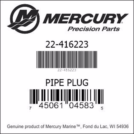 Bar codes for Mercury Marine part number 22-416223