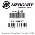 Bar codes for Mercury Marine part number 44-41630T