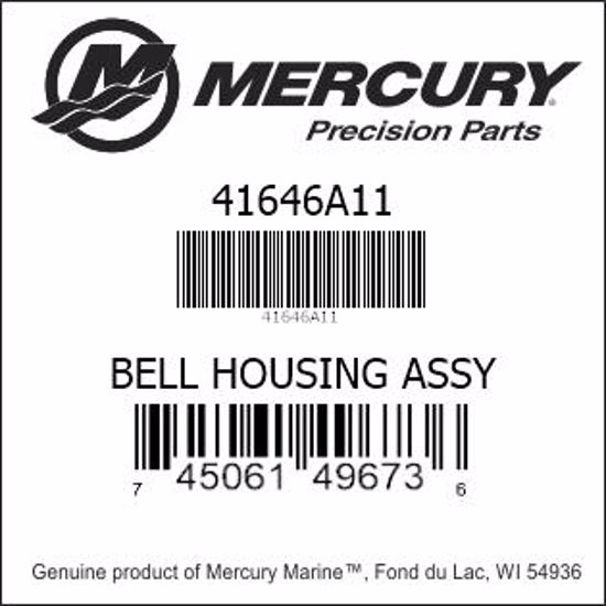 Bar codes for Mercury Marine part number 41646A11