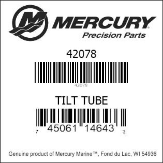 Bar codes for Mercury Marine part number 42078
