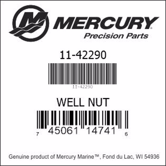 Bar codes for Mercury Marine part number 11-42290