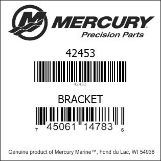 Bar codes for Mercury Marine part number 42453