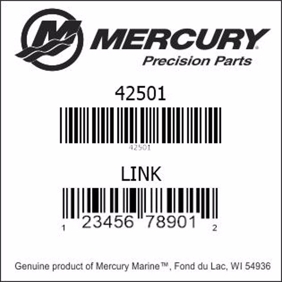 Bar codes for Mercury Marine part number 42501