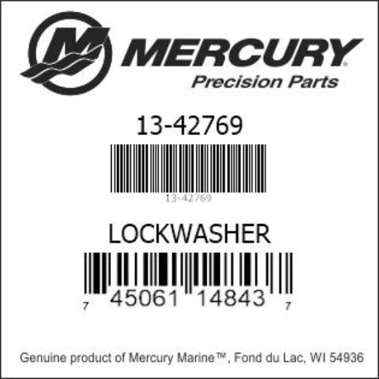 Bar codes for Mercury Marine part number 13-42769