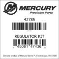 Bar codes for Mercury Marine part number 42785