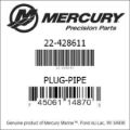 Bar codes for Mercury Marine part number 22-428611