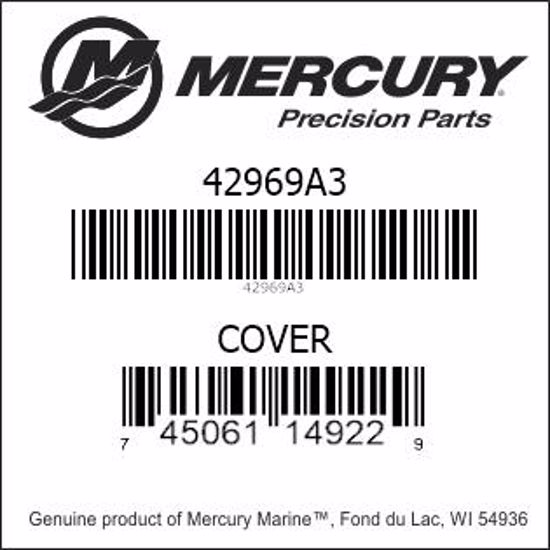 Bar codes for Mercury Marine part number 42969A3