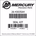 Bar codes for Mercury Marine part number 26-43035A4