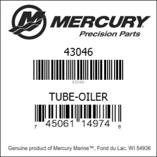 Bar codes for Mercury Marine part number 43046