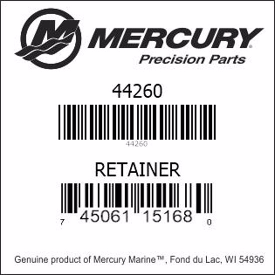 Bar codes for Mercury Marine part number 44260