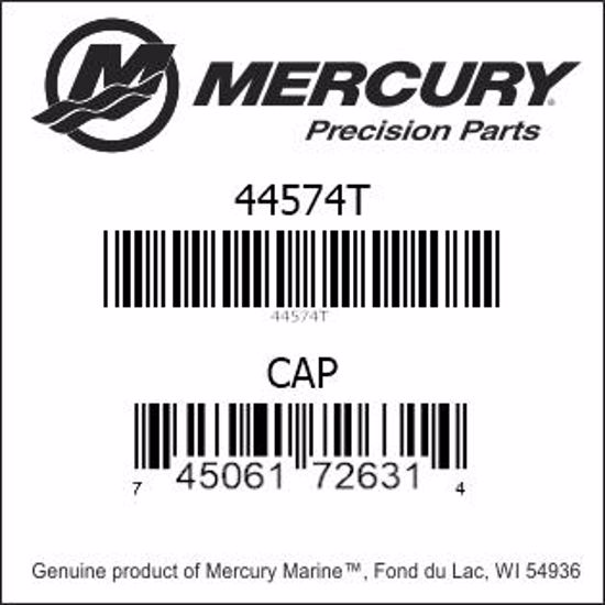 Bar codes for Mercury Marine part number 44574T