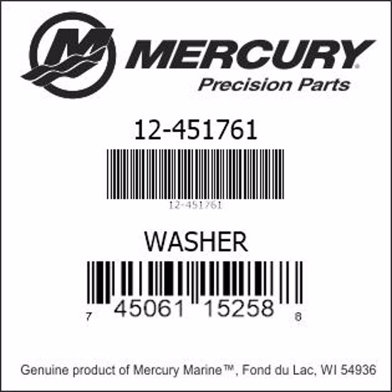 Bar codes for Mercury Marine part number 12-451761