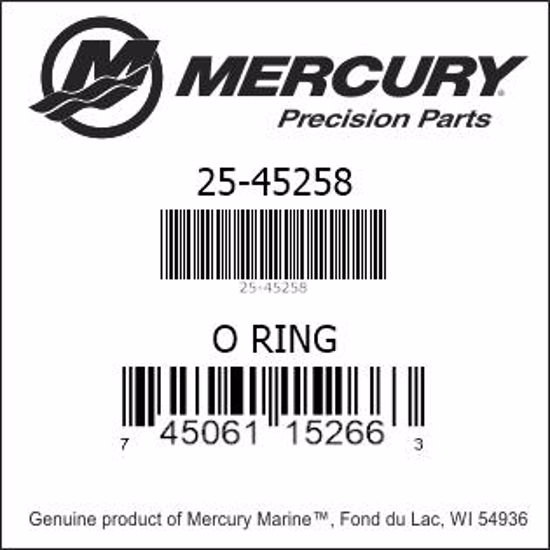 Bar codes for Mercury Marine part number 25-45258