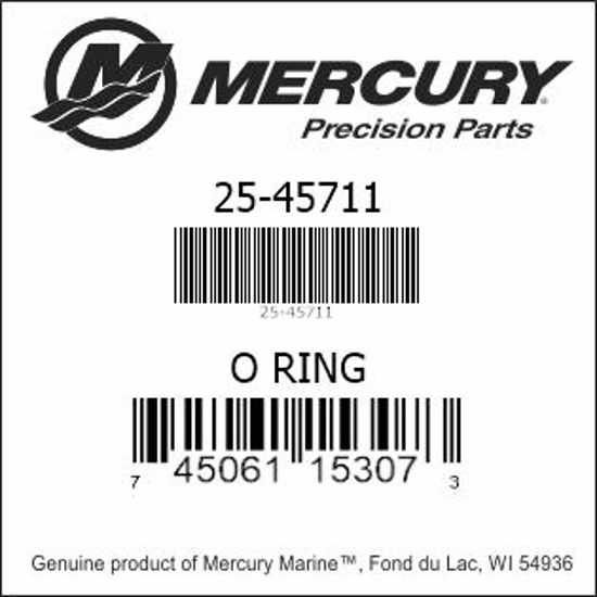 Bar codes for Mercury Marine part number 25-45711