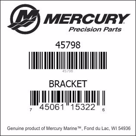 Bar codes for Mercury Marine part number 45798