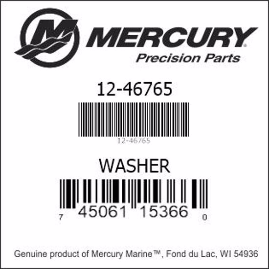 Bar codes for Mercury Marine part number 12-46765
