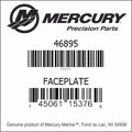 Bar codes for Mercury Marine part number 46895