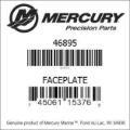 Bar codes for Mercury Marine part number 46895