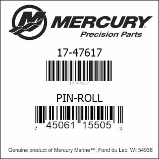 Bar codes for Mercury Marine part number 17-47617