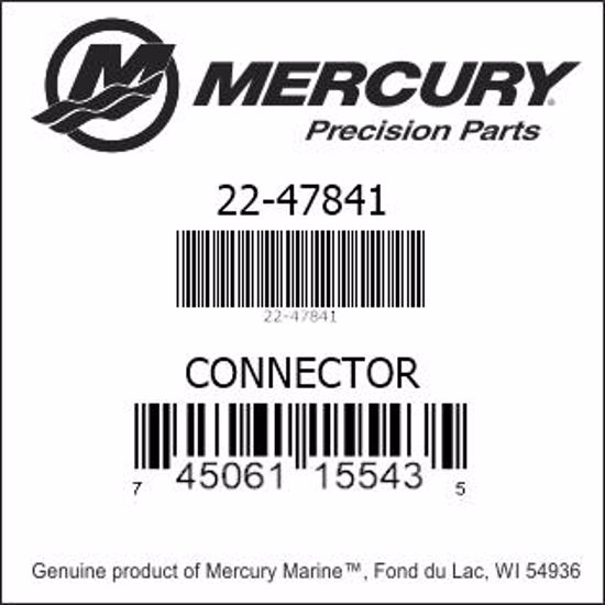 Bar codes for Mercury Marine part number 22-47841