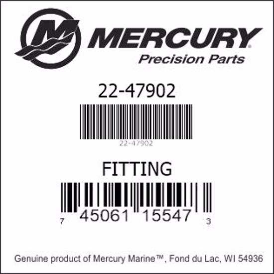 Bar codes for Mercury Marine part number 22-47902