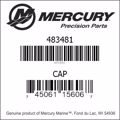 Bar codes for Mercury Marine part number 483481