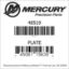 Mercury Marine part number 48519 PLATE Bar codes for Mercury Marine part number 48519