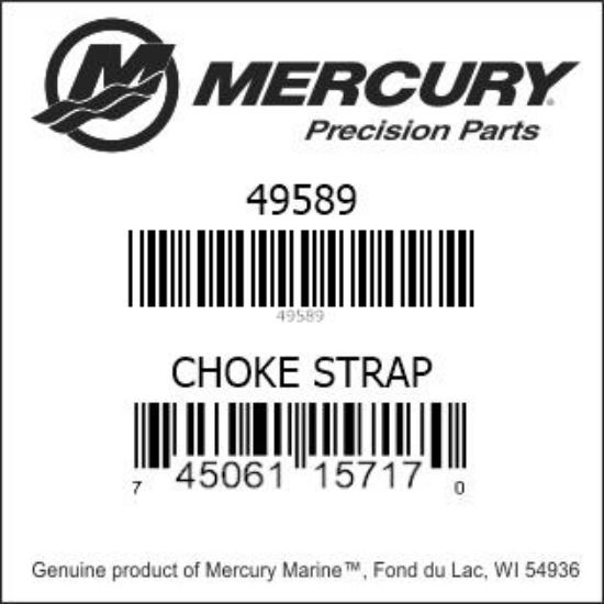 Bar codes for Mercury Marine part number 49589