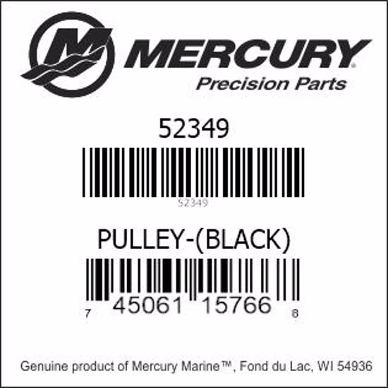 Bar codes for Mercury Marine part number 52349