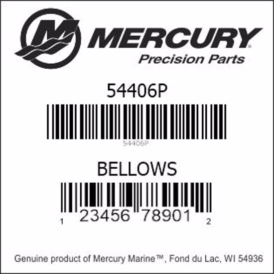 Bar codes for Mercury Marine part number 54406P