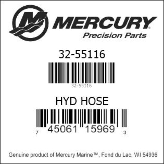 Bar codes for Mercury Marine part number 32-55116