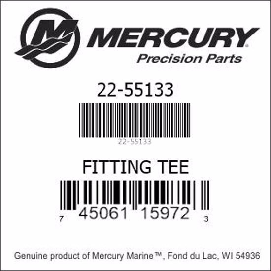 Bar codes for Mercury Marine part number 22-55133