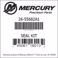 Bar codes for Mercury Marine part number 26-55682A1