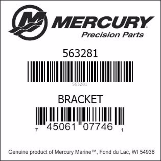 Bar codes for Mercury Marine part number 563281