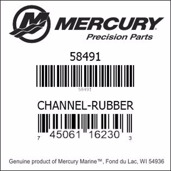 Bar codes for Mercury Marine part number 58491