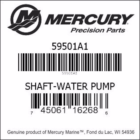 Bar codes for Mercury Marine part number 59501A1