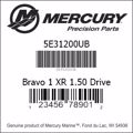 Bar codes for Mercury Marine part number 5E31200UB