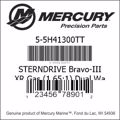 Bar codes for Mercury Marine part number 5-5H41300TT