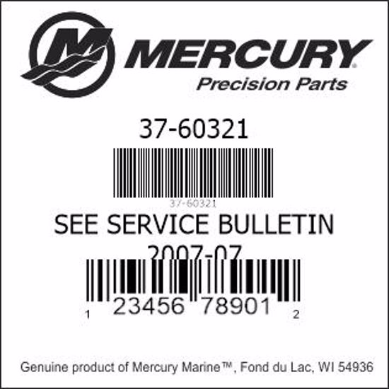 Bar codes for Mercury Marine part number 37-60321