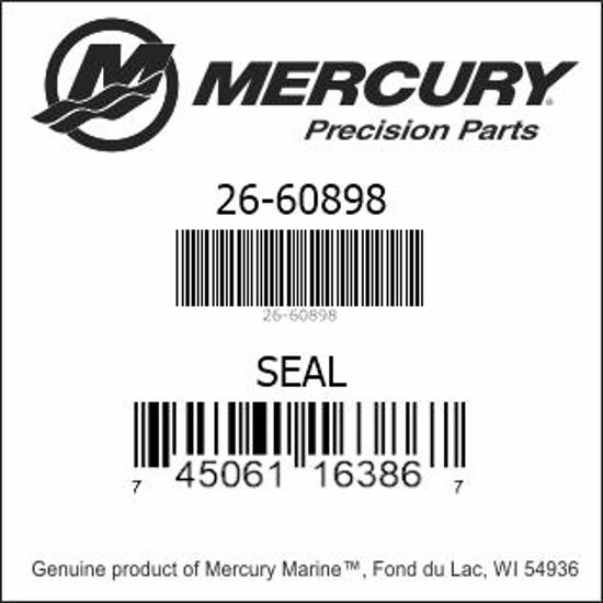 Bar codes for Mercury Marine part number 26-60898